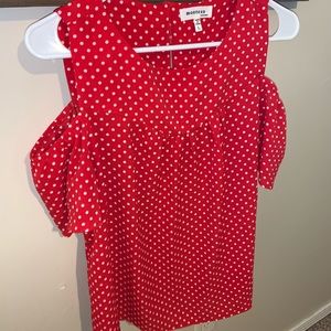 Red Polka Dot Top